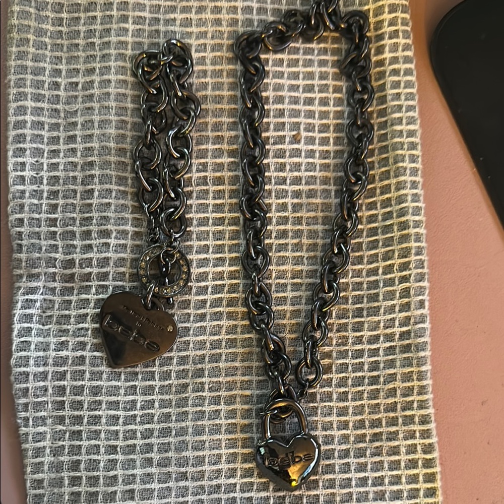 2B Bebe Black Chain Bracelet Set